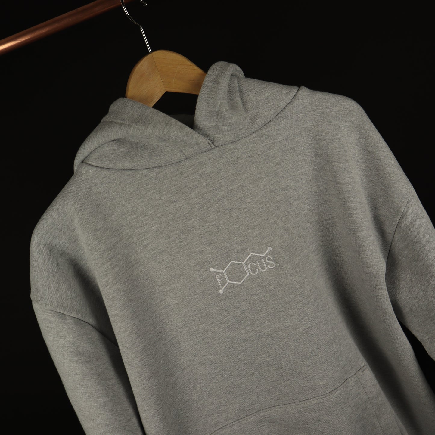 GREY Focus Heavyweight Hoodie (Embroidered) - Adults